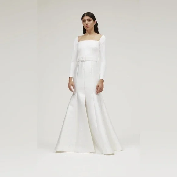 Solace London Mabel Belted Wedding Dress US 6 NWT - Picture 3 of 16